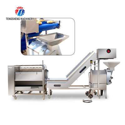 Roller washing and cutting production line Fruit Vegetable FOOD processing production Machine